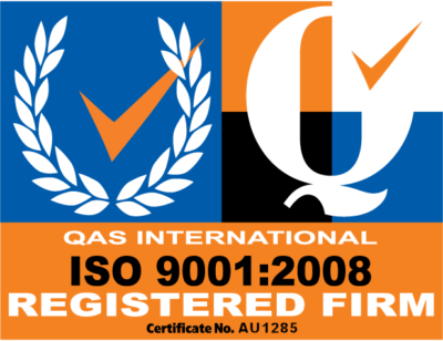 QAS International ISO 9001:2008 Registered Firm Certificate No. AU1285