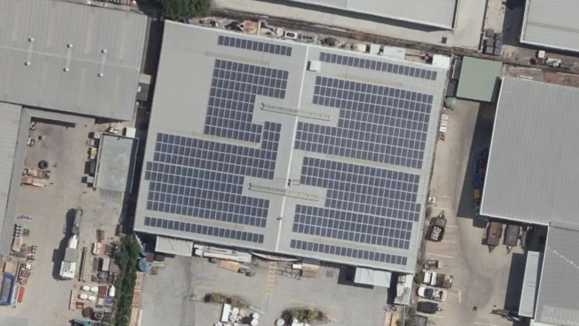 Solar panels installed for sustainable energy usage